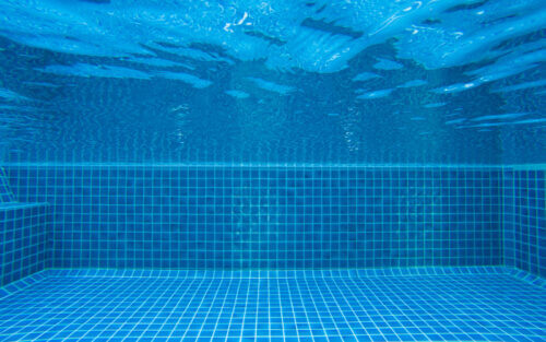 Underwater Shot Of The Swimming Pool.