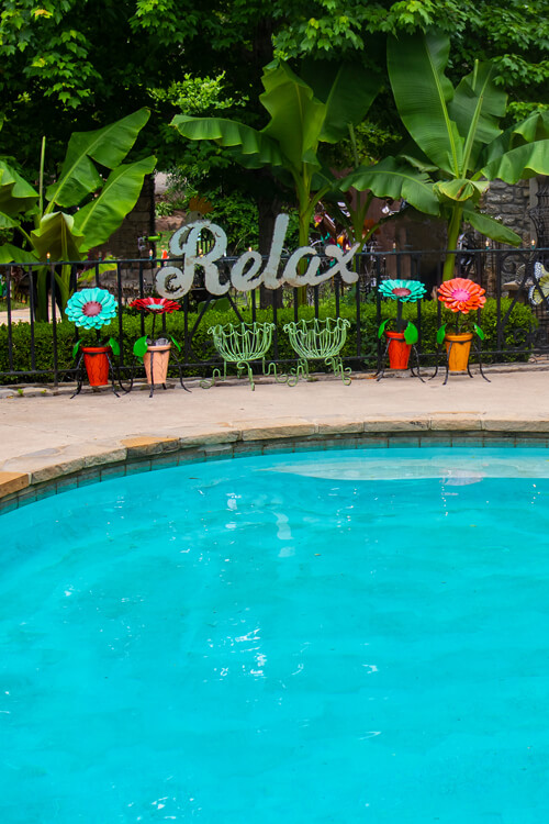 Relax By The Pool Flowers And Plants And Decor By The Pool Wit