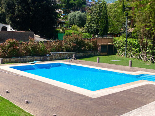 View Of Swimming Pool In Home Lawn , Swimming Pool In Home Is Am
