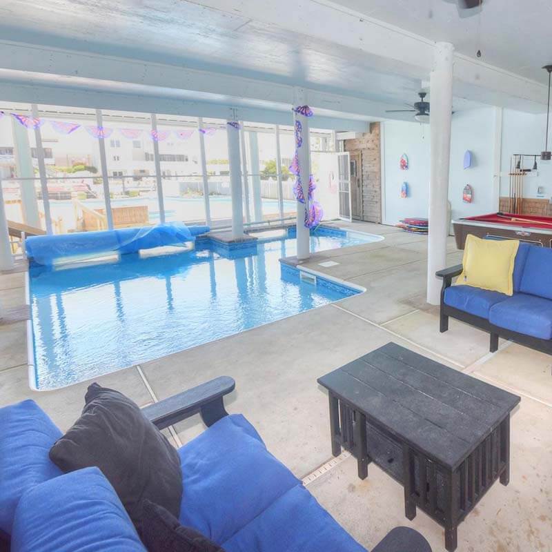 A heated indoor pool for any weather